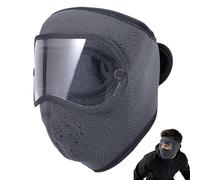 zoocco Winter Warm Fleece Windproof High-Definition Goggles, Full Face Winter Mask for Men Extreme Cold Weather Protection (Gray)
