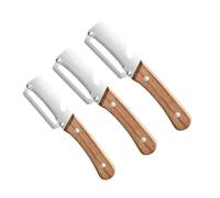 zoocco Zero Snag Wooden Peeler - Stainless Steel Vegetable Peeler with Ergonomic Wooden Handle, 2-in-1 Bottle Opener for Potato Carrot Fruit Pumpkin (3pc)