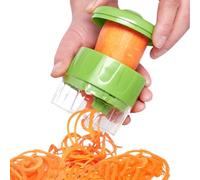 Zoodler Spiralizer Spiralizer à légumes - Machine à nouilles de courgettes réglable - Coupe-aliments manuel multifonction haute performance - Appareil de cuisine pour pâtes spaghettis - Faible glucide