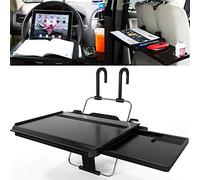 ZOOENIE Table de voiture multifonction pour le volant - Bureau - Organiseur pour ordinateur portable - Plateau Support de gobelet - Table à manger, boissons, aliments et ordinateurs