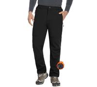 Zoofly Hommes Outdoor Softshell Randonnée Pantalon Épaississement Pantalon en Molleton Chaud Impermeable Sport De Plein Air Velo Cycliste Ski Jogging Randonnée Noir