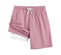 Zoofly Maillot de Bain Short pour Garçons avec sous-Short Compressif, Séchage Rapide, Respirant, Taille Élastique et Poches - 4 à 16 Ans
