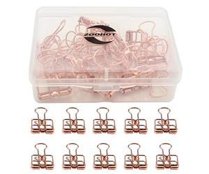 Zoohot Créatif pince à dessin creux or rose Long clip de queue - Lot de 15
