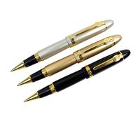 zoohot Jinhao 159 encre liquide stylos roller garniture d'or Stylo lourd 3 pièces en 3 couleurs(0,7 mm)