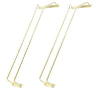 zoohot Lot de 2 porte-verres à vin en métal doré de 40,5 cm, porte-verres à pied, support à suspendre sous l'armoire