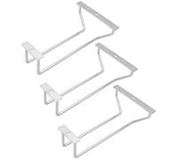 zoohot Lot de 3 porte-verres à vin de 17,8 cm, porte-verres à pied en acier inoxydable pour armoire, cuisine, bar (1 rangée)