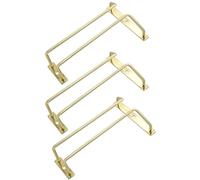 zoohot Lot de 3 porte-verres à vin doré de 17,8 cm - Porte-verres à pied sous armoire pour bar et cuisine (1 rangée)