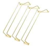 zoohot Lot de 3 porte-verres à vin doré de 30,5 cm, porte-verres à pied en acier inoxydable, support à suspendre pour armoire, cuisine, bar