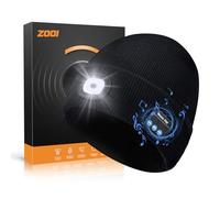 ZOOI Cadeau Homme Original, Idee Cadeau Noel, Bonnet Bluetooth Homme LED Lumineux, Cadeau Homme Original Utile, Cadeau Papa pour du Sport, Cadeau Anniversaire Homme, Cadeau Saint Valentin pour Homme