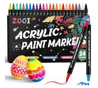 ZOOI Lot de 24 stylos acryliques pour la rentrée des classes, pour filles de 4 à 12 ans, en acrylique, étanches, petit cadeau d'anniversaire pour enfants, cadeaux pour filles de 4 à 12 ans