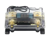 ZOOKOTO Porte-fusible 100 A, audio stéréo de voiture, affichage LED, tension numérique, porte-fusible ANL, calibre 0, 2, 4 avec fusible de 100 A