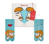 ZOOKSY - Chaussettes Amusantes pour Amoureux (2 Paires) | Chaussettes sur le Thème LGBT | Motif d'Amour Fantastique | Chaussettes Fierté LGBTQ I Homme blond foncé I 41-46/41-46