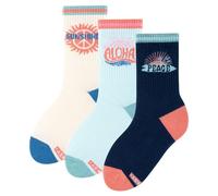 Zooksy Chaussettes Colorées Pour Enfants 3 Paires Garçon Fille Enfant Ensemble Soleil Et Vagues Multi-Pack À Motifs Longues Activités Amusantes Coton Aire De Jeux Vacances Culture Inspiration Surf Cou