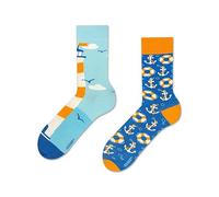 ZOOKSY - Chaussettes d'été colorées pour hommes femmes 1 paire MixTury I Chaussettes d'été colorées pour hommes femmes I Chaussettes longues en coton I Marin I 41-46