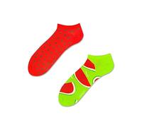ZOOKSY - Chaussettes d'été colorées pour hommes femmes 1 paire MixTury I Chaussettes d'été colorées pour hommes femmes I Chaussettes courtes en coton I Pastèque I 41-46