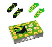 ZOOKSY - Chaussettes d'été colorées pour hommes femmes 2 paires MixTury I Dans une boîte parfaite pour être offerte I Chaussettes longues en coton I Banane I 36-40