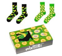 ZOOKSY - Chaussettes d'été colorées pour hommes femmes 2 paires MixTury I Dans une boîte parfaite pour être offerte I Chaussettes longues en coton I Banane I 36-40