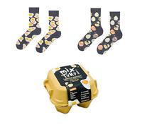 ZOOKSY - Chaussettes d'été colorées pour hommes femmes 2 paires MixTury I Dans une boîte parfaite pour être offerte I Chaussettes longues en coton I Egg (Édition Limitée) I 36-40