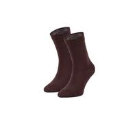 ZOOKSY Chaussettes enfants Taille 30-35 Basic Coton Classic Garçons Filles Marron