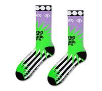 ZOOKSY Chaussettes Fluorescentes, Design Rave Années '90, Néon UV, Coton OEKO TEX, Vert Lumineux, 36-40, FREEDOM