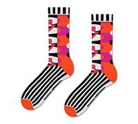 ZOOKSY Chaussettes Fluorescentes, Design Rave Années '90, Néon UV, Coton OEKO TEX, Vert Lumineux, 36-40, RESPECT