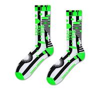 ZOOKSY Chaussettes Fluorescentes, Design Rave Années '90, Néon UV, Coton OEKO TEX, Vert Lumineux, 41-46, EQUALITY