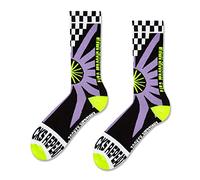 ZOOKSY Chaussettes Fluorescentes, Design Rave Années '90, Néon UV, Coton OEKO TEX, Vert Lumineux, 41-46, UNITY