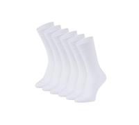 ZOOKSY - Chaussettes Longues en Coton I Unisexe pour Adultes I Chaussettes pour Tous les Jours I Chaussettes Unisexes, Confortables I Chaussettes d'Entraînement I 36-40 I Lot de 6 pièces Blanc