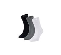 ZOOKSY - Chaussettes Longues en Coton I Unisexe pour Enfants I Chaussettes pour Tous les Jours I Unisexes I Chaussettes d'Entraînement I 30-35 I blanc, graphite, noir