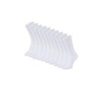 ZOOKSY - Chaussettes Longues en Coton Unisexes pour Adultes I Confortables pour Tous les Jours et Entraînement I 41-46 I Lot de 10 Pièces Blanc
