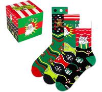 Zooksy Chaussettes Noël Motifs Joyeux Et Colorés Pour Hommes Et Femmestaille 36-40
