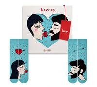 ZOOKSY Lot de chaussettes colorées pour couples - Cadeau de Saint-Valentin - Chaussettes personnalisées pour femmes et hommes dans les tailles 36-40 et 41-46