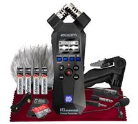 Zoom H1essential Enregistreur stéréo pratique, enregistreur audio portable H1 Essential (H1E) flottant 32 bits, microphone USB et X/Y, SD 64 Go, trépied, micro à condensateur, manchon de micro et plus