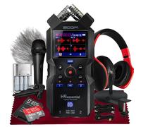 Zoom H4essential Enregistreur pratique à 4 pistes, flotteur 32 bits, microphone XY, entrées XLR/TRS, accessibilité avec SD 64 GD, piles rechargeables, manchon de micro, micro portatif et plus pour