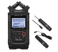 Zoom H4n Pro - Totalement noir - Enregistreur portable 4 pistes (Modèle 2020) avec micro lavalière XLR omnidirectionnel et cardioïde en kit