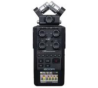 Zoom H6 All Black (version 2020) Enregistreur portable à 6 pistes, microphones stéréo, 4 entrées XLR/TRS, carte SD, interface audio USB, alimenté par piles (podcasting et musique)