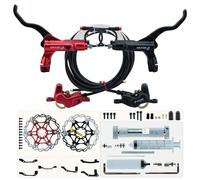 ZOOM HB-876E 4 pistons disque frein hydraulique Scooter électrique pliant 203 VTT mise hors tension noir rouge 160 e-bike vélo 180 Black 203 disc