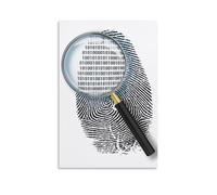 Zoom in Fingerprint Collection Lot de 20 affiches d'art vintage sur toile murale, décoration esthétique, salon, chambre d'enfant, dortoir, café, salle de bain, convient pour chambre à coucher, salle