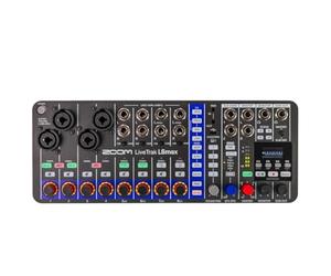 Zoom - L6max Livetrack, Mélangeur 12 voies, 4 entrées micro, 32 Bits à virgule flottante, enregistrement carte SD, Mode Bounce, écran OLED, MIDI, Réduction de bruit AI musique, streaming, podcasting