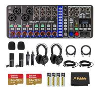Zoom LiveTrak L6max Ensemble mixeur/enregistreur numérique avec 2 micros ZDM-1, casque, support de micro, câble XLR, pare-brise, piles, cartes microSD