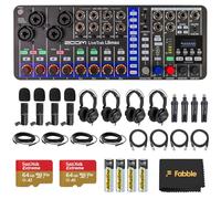 Zoom LiveTrak L6max Ensemble mixeur/enregistreur numérique avec 4 micros ZDM-1, casque, support de micro, câble XLR, pare-brise, piles, cartes microSD