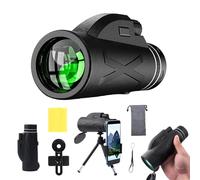 Zoom Monoculaire 12 x 40 pour adultes - Monoculaire HD compact avec objectif prisme BAK4 FMC - Télescope haute performance avec support de téléphone pour oiseaux, voyage, chasse, randonnée