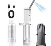 Zooma Bidet portable 200 ml - Bidet électrique de voyage - Douchette à main pour toilettes en plein air - Bouteille de camping, Blanc