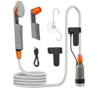 Zooma Douche d'extérieur, Douche de Camping, Douche Mobile, Prise de tête de Douche, Douche de Camping avec Pompe Submersible (0939-2 Batteries, Taille Unique) (0939-2 Batteries)
