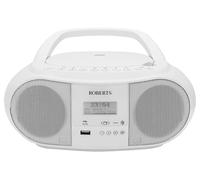 ZOOMBOX FM/DAB+/CD BLUETOOTH RADIO WHT; ZOOMBOX4W (ROBERTS) Qté X 1