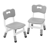 ZoomBuggy Chaise Enfant Plastique Réglable 3 Hauteurs, Tabouret Ergonomique Antidérapant Antichute Empilable, 2-8 Ans, Intérieur Extérieur Maison Crèche Classe Salle De Jeux