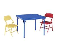 ZoomBuggy Table Enfant avec 2 Chaise et Pliable, Ensemble de Table pour Enfants Table et Chaises pour Chambre d'enfant, Rembourrées pour Salle à Manger, Garderie,Salle de rèch et