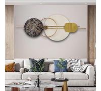 ZOOMCAM Grande décoration murale ronde en métal 3D pour salon, chambre à coucher, salle à manger - 120 x 50 cm