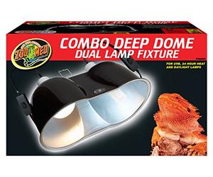 Zoomed Combo Deep Dome Dual Lamp Fixture Soutien d'Ampoule pour Reptile/Amphibien