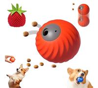 Zoomie 2.0 - Zoomie Dog Toy, Chew Resistant/Automatic Rolling+Feeding/Smart Touch, Changes Direction, Chew Resistant, Imitates Prey, Adjustable Treat Dispensing (Orange + Tomato Knit Covers)